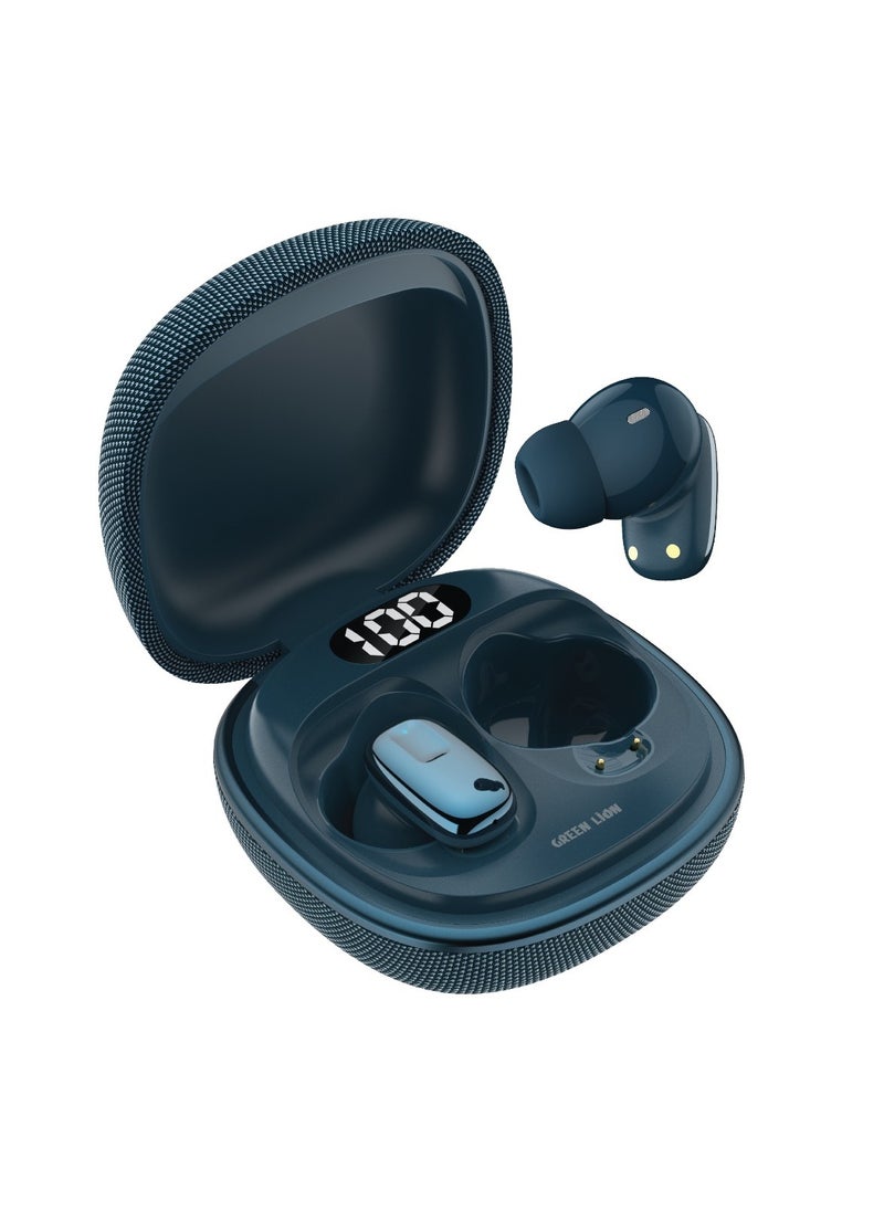 SIENA True Wireless Earbuds with ENC and LED Digital Display/ Bluetooth V5.4 / 10m Transmission Range / LED Digital Display / Multi-Function Touch / 6Hrs Single Listen - Blue