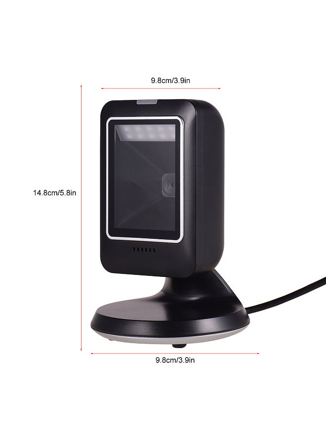 MP6300Y 1D/2D/QR Omnidirectional Barcode Scanner USB Wired Bar Code Reader CMOS Image Hand-Free for Supermarket Bookstore Retail Hospital