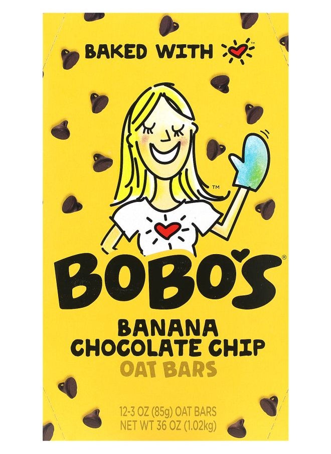 Banana Chocolate Chip 12 Bars 3 oz (85 g) Each