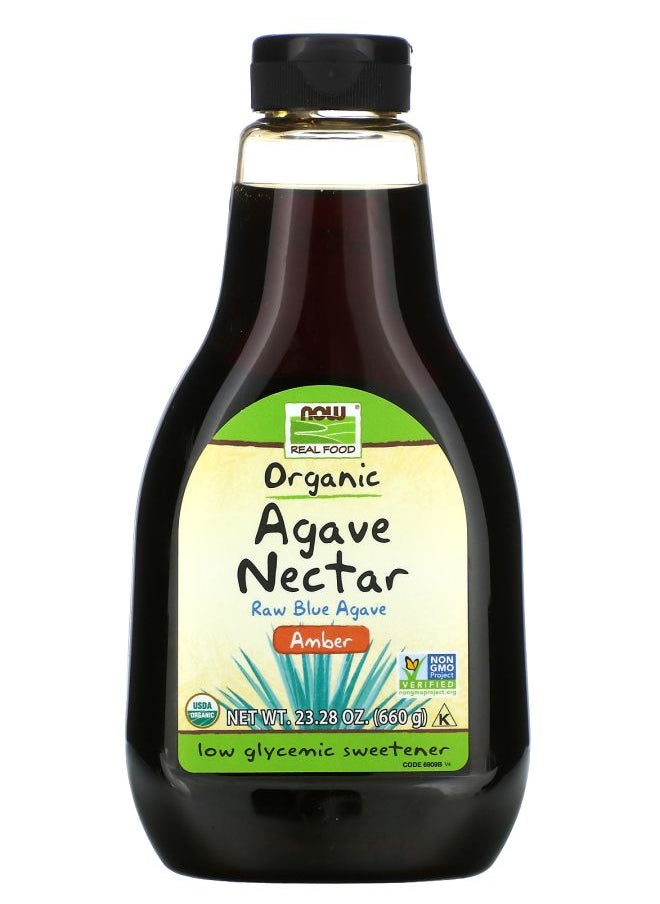 Real Food Organic Agave Nectar Amber 23.28 oz (660 g)