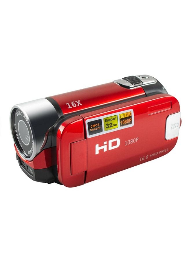 16X Digital Zoom HD 16 Million Pixel Home Travel DV Camera, EU Plug(Red)