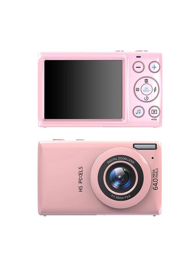 2.8-Inch Display Digital Camera 64MP 4K HD Camcorder With 18x Digital Zoom(Pink)