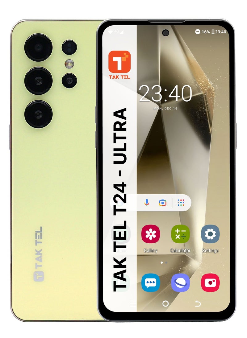 T24 Taktel Android Smartphone 64GB STORAGE,8GB RAM 6.6 HD DISPLAY, 5000mAh BATTERY, 13 MP CAMERA (Golden)-Middle East  Version