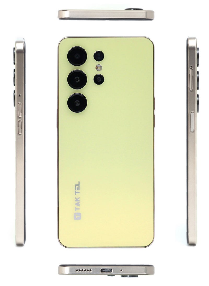 T24 Taktel Android Smartphone 64GB STORAGE,8GB RAM 6.6 HD DISPLAY, 5000mAh BATTERY, 13 MP CAMERA (Golden)-Middle East  Version