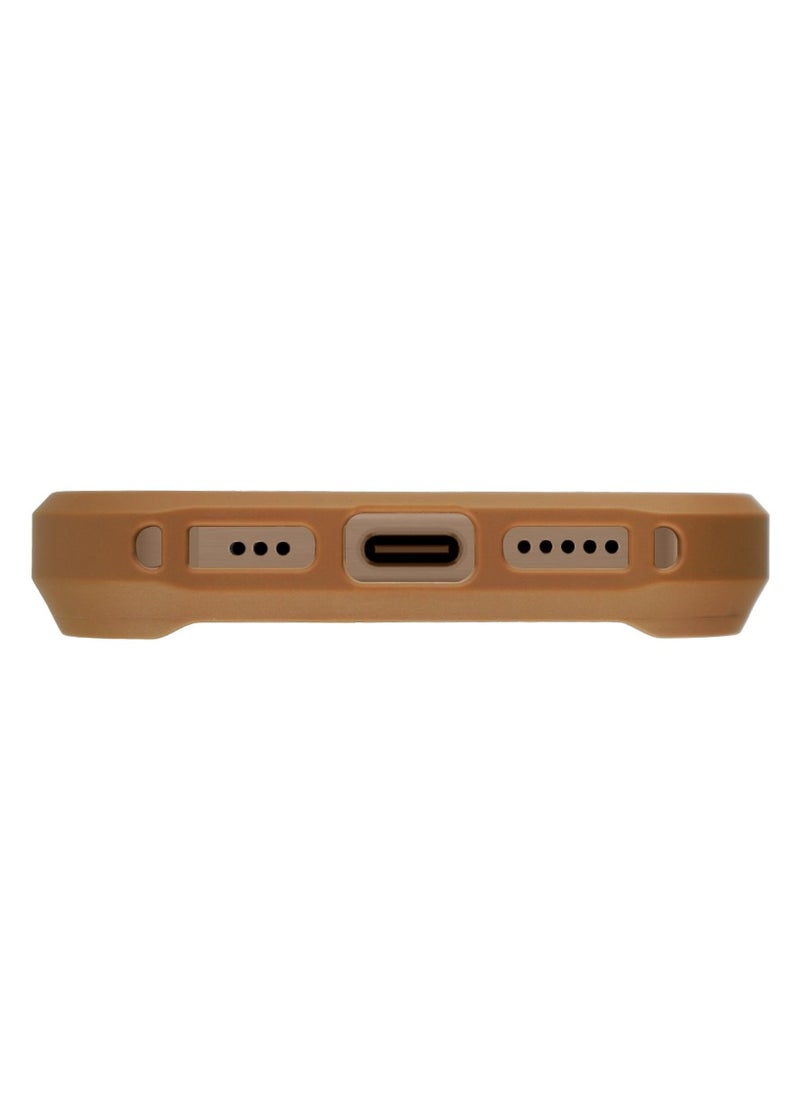 Polo Primo Series with Magnetic Invisible Stand Built-in Foldable Stand Slim Protective Diamond Magsafe Compatible with IPhone 16 Pro 6.3 Inch 2024 - Brown