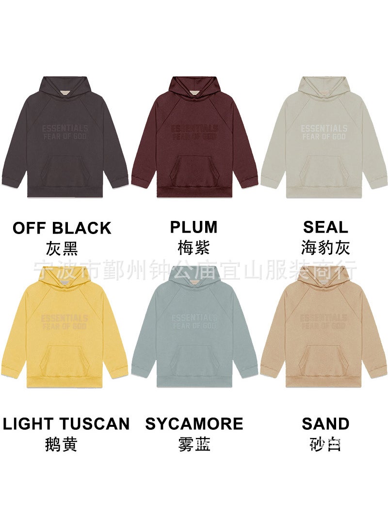 2023 SS Hoodie Silicone FOG Print Essentials Gray Black