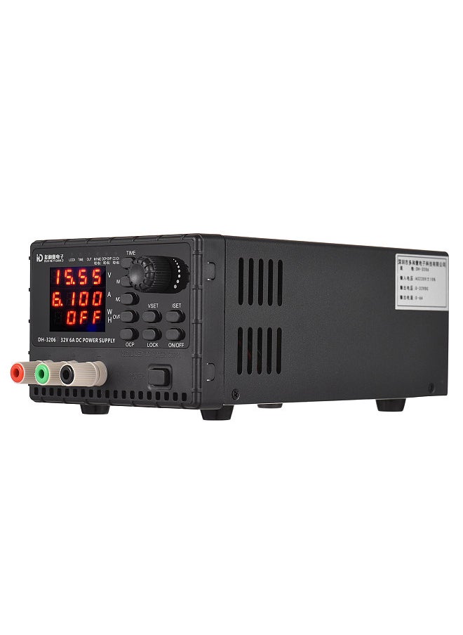 DH-3206 32V 6A DC Voltage-stabilized Source, Mini Regulated Power Supply, 4-Digit Digital Stabilized Voltage Supply, with Memory and Timing Function, OVP OCP Safety Protection