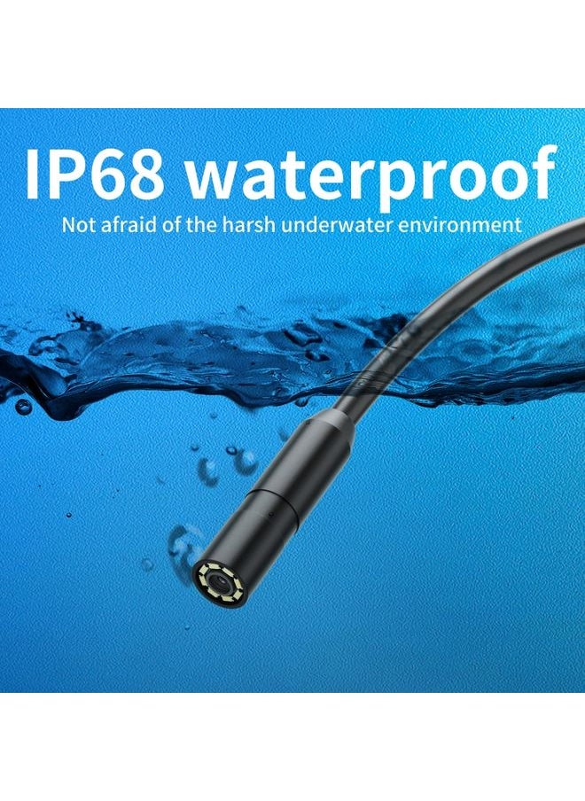 AN112 IP68 8LEDS 8mm Industrial Videoscope for iPhone 8 Pin, Length:2m Flexible Line