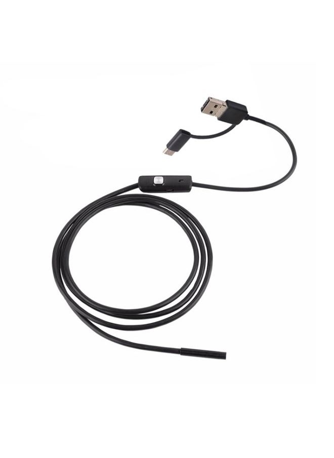 AN100 3 in 1 IP67 Waterproof USB-C / Type-C + Micro USB + USB HD Endoscope Hard Tube Inspection Camera for Parts of OTG Function Android Mobile Phone, with 6 LEDs, Lens Diameter:8mm(Length: 1m)