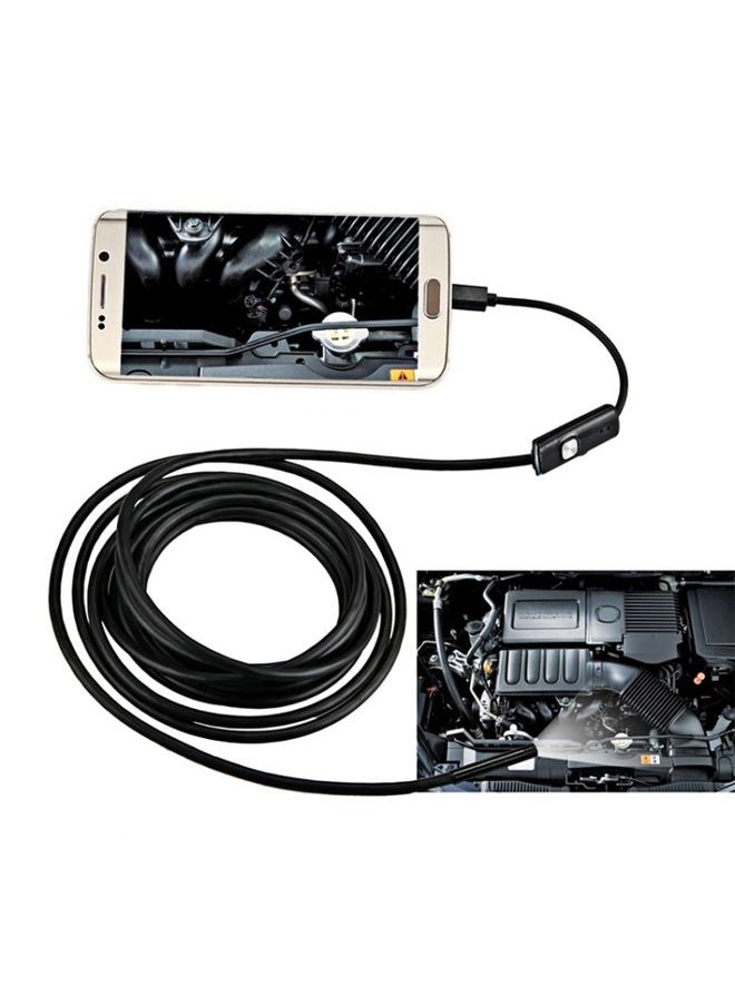 AN97 Waterproof Micro USB Endoscope Hard Tube Inspection Camera for Parts of OTG Function Android Mobile Phone, with 6 LEDs, Lens Diameter:5.5mm(Length: 5m)