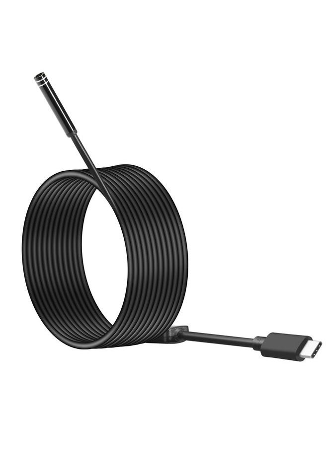 AN97 USB-C / Type-C Endoscope Waterproof IP67 Tube Inspection Camera with 8 LED & USB Adapter, Length: 5m, Lens Diameter: 7mm