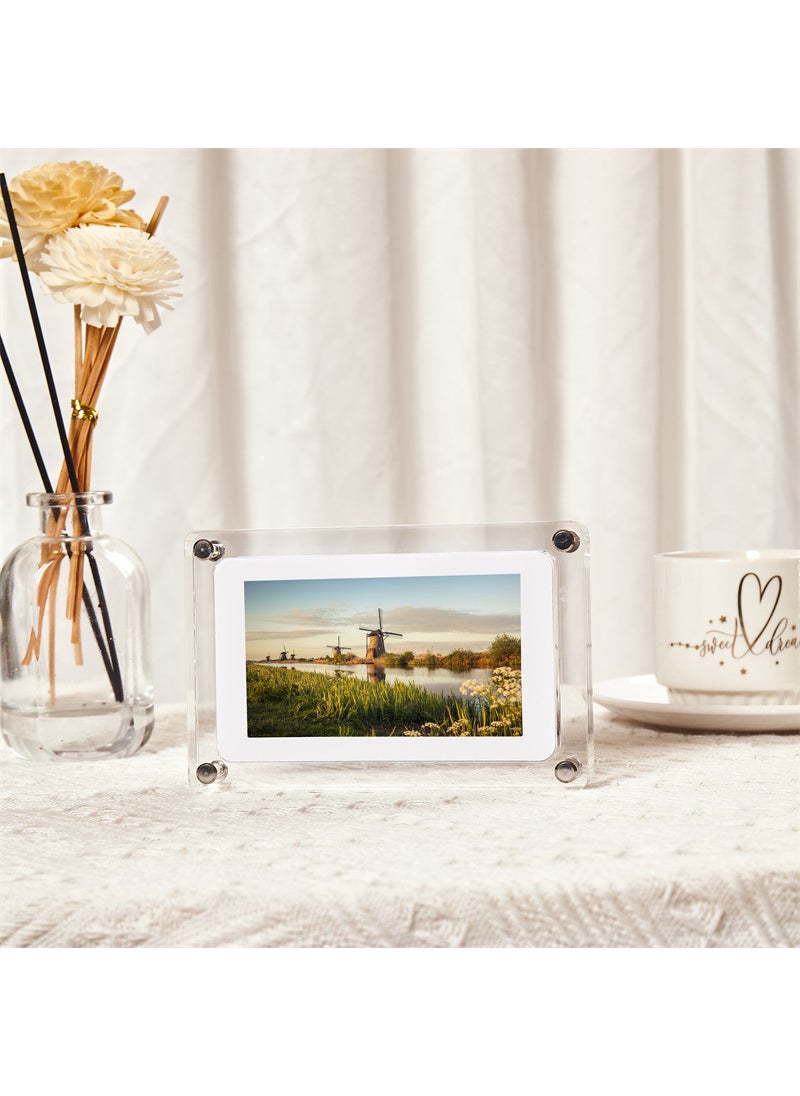 5-Inch Clear Acrylic Digital Photo Frame Video Player 5inch ips please note the charger when placing an order. us standard, british standard, european standard, australian regulations