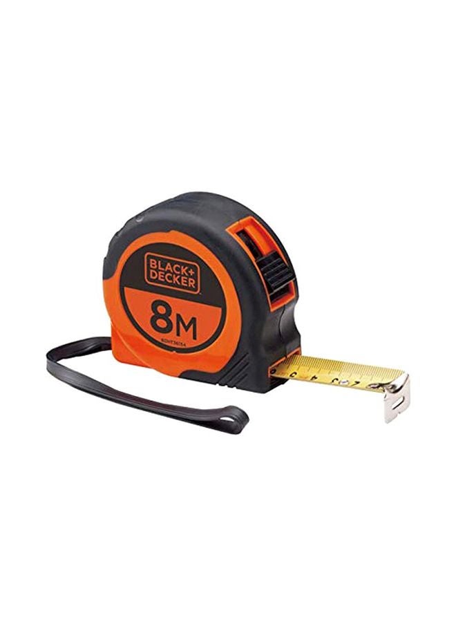 Short Measurement Tape Orange/Black 8meter