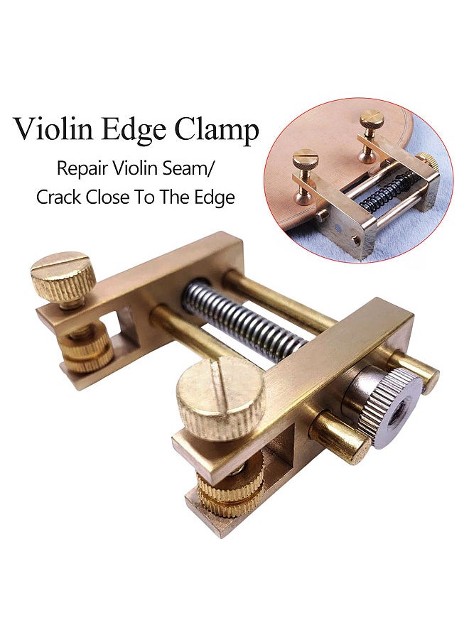 Violin Edge Clamp Violin Edge Cracks Repair Tool Brass Material Luthier Tool Musical Instrument Repair Accessories