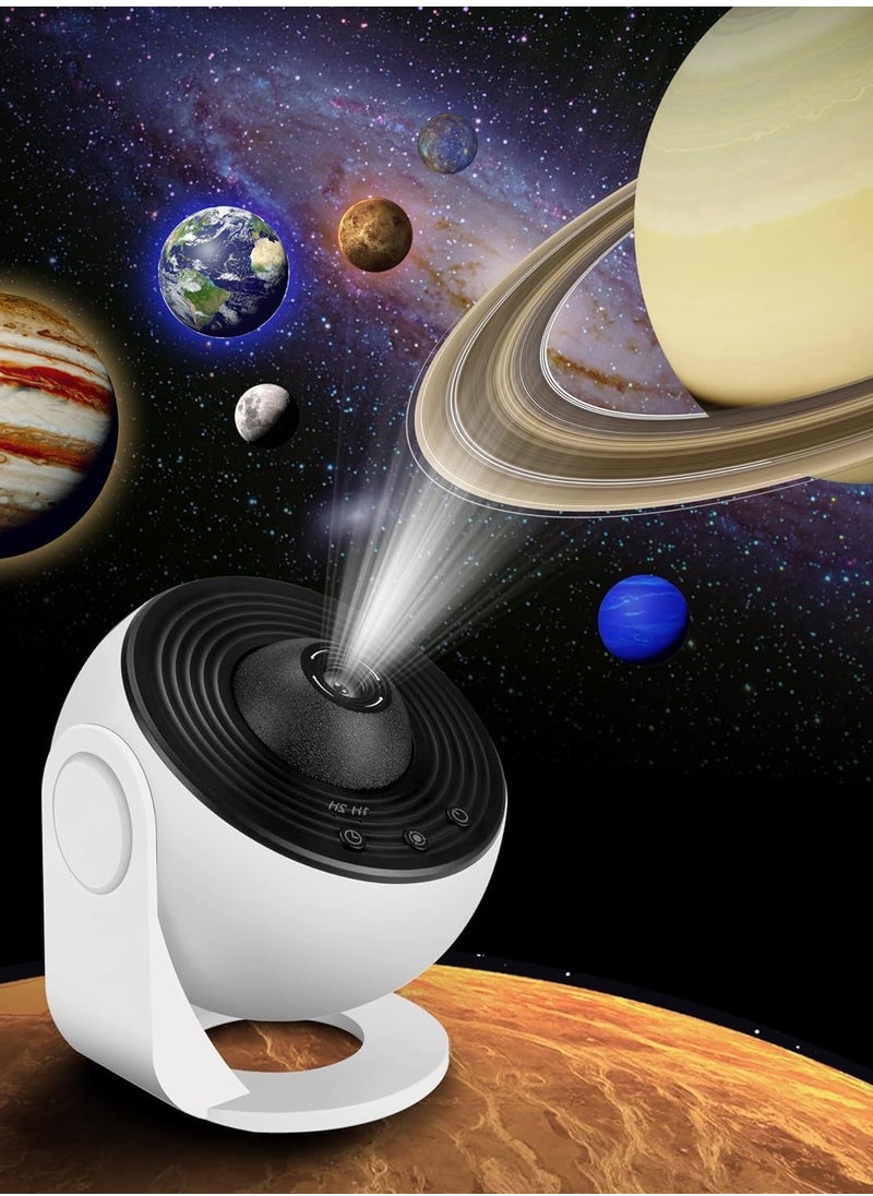 12-in-1 Planetarium Galaxy Projector – 360° Rotating Nebula Lamp with Timed Starry Night Light for Kids and Home Theater