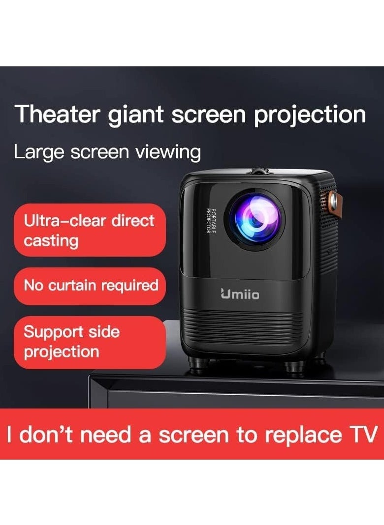 Projector A008 Intelligent Screen Projector 5G WiFi Bluetooth For Music TV Game Casting