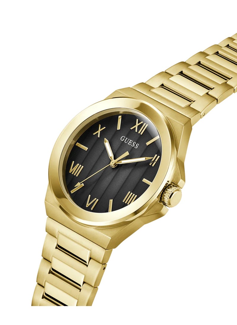 Vinyl Men’s Gold Tone Analog Quartz Stainless Steel Watch GW0789G2 - 44mm