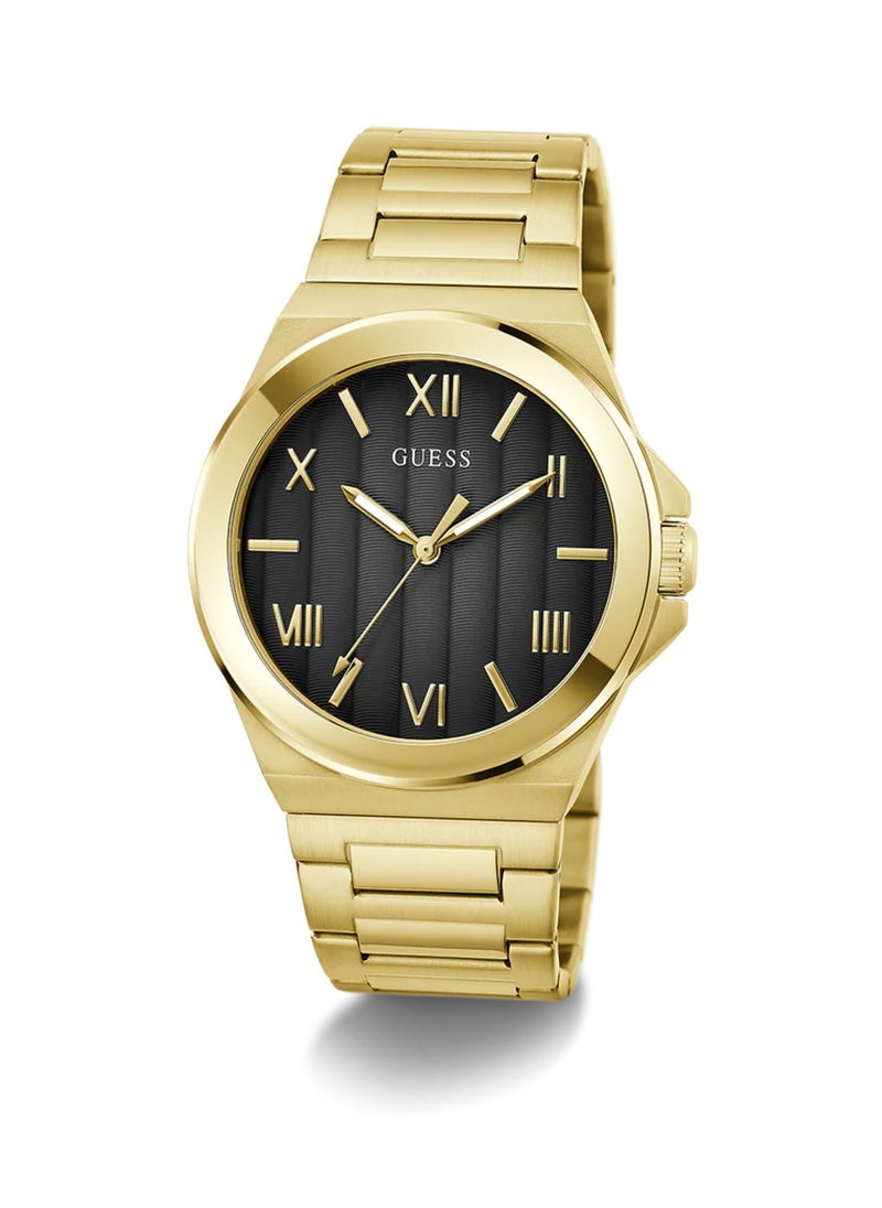 Vinyl Men’s Gold Tone Analog Quartz Stainless Steel Watch GW0789G2 - 44mm