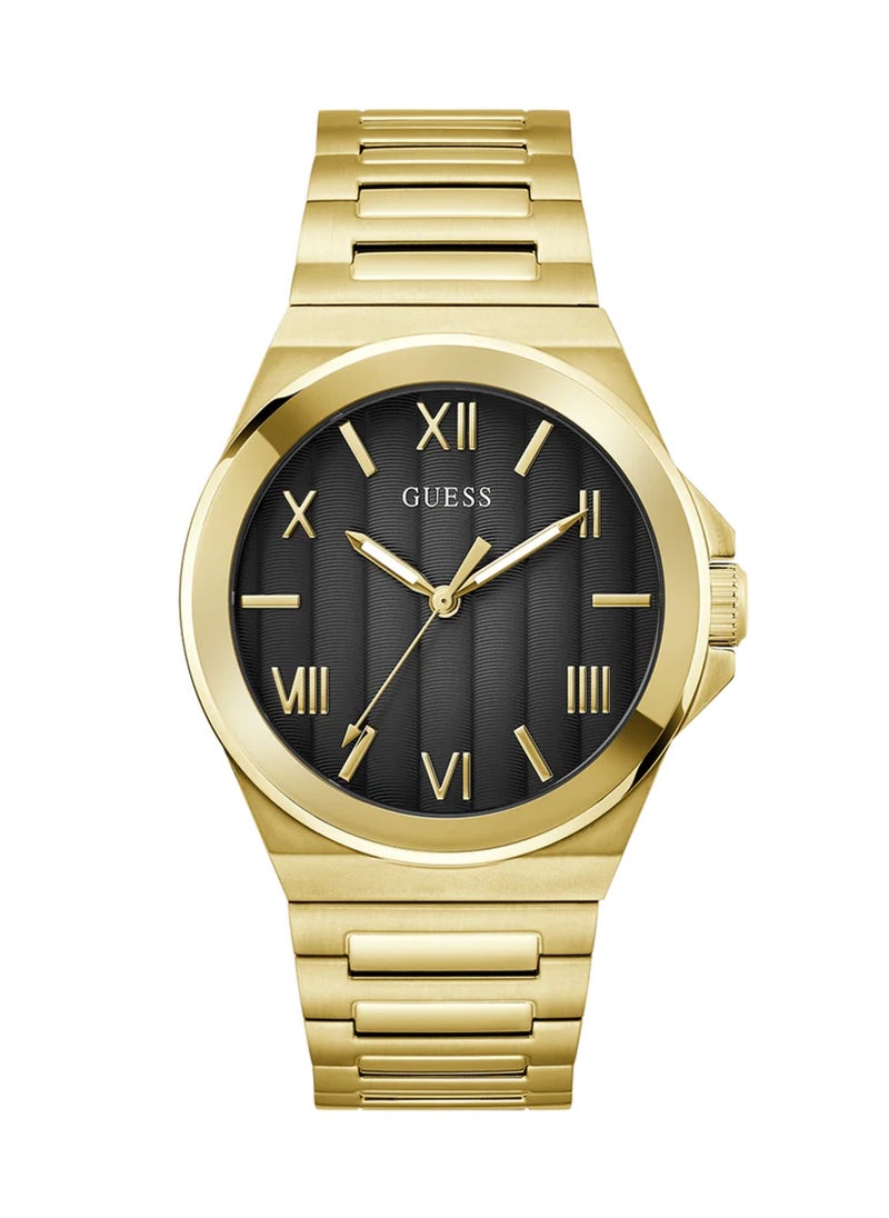 Vinyl Men’s Gold Tone Analog Quartz Stainless Steel Watch GW0789G2 - 44mm