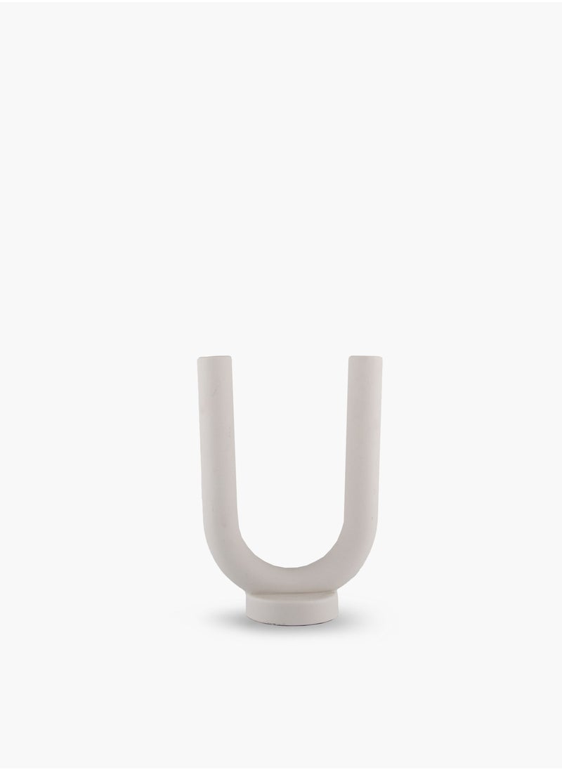 Shire U shape Candle Holder White