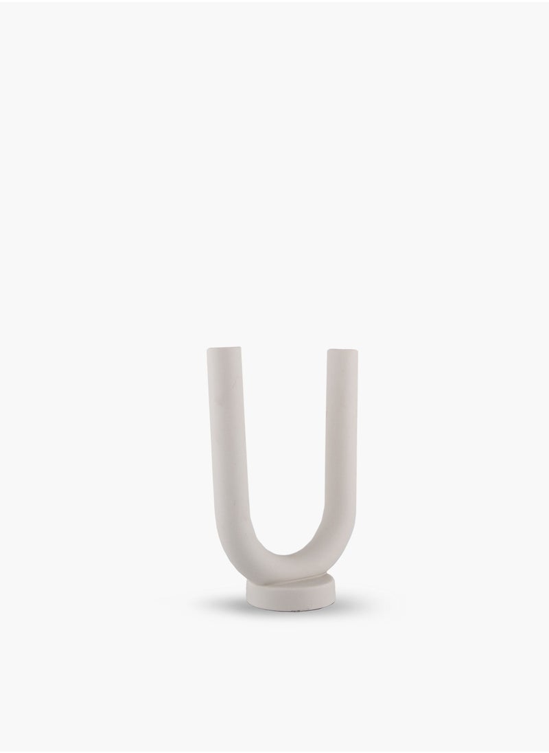 Shire U shape Candle Holder White