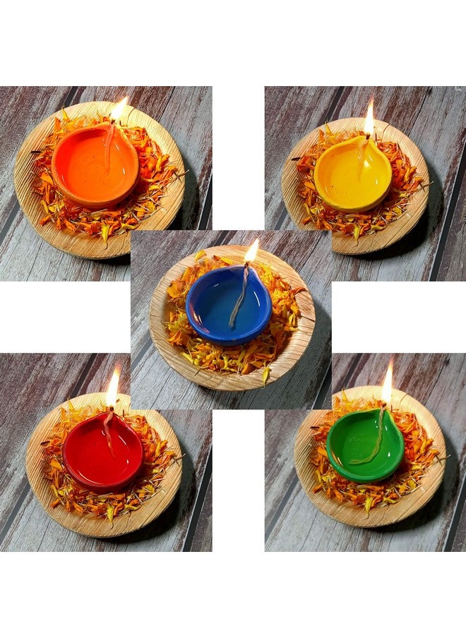 Diya For Diwali Decoration Items For Home Decor 50 Colourful Clay Diya Decorative Diyas For Diwali Festival Diwali Diyas For Decoration Gifts (Diwali Decoration Items)