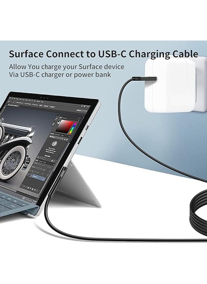 【Lightweight and Portable】Allows you to charge your Surface devices via 45W 15V3A USB-C Power Delivery (PD) wall charger or power bank, you only need to bring a USBC charger to charge many devices including Surface on the go. It can also be used as a spare charger.