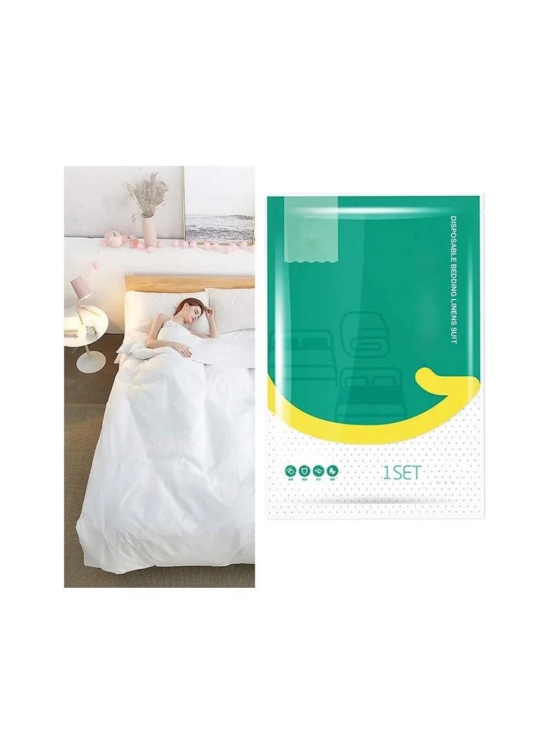 4-Pieces/Set Disposable Bed Sheets Best Combination Set for Travel