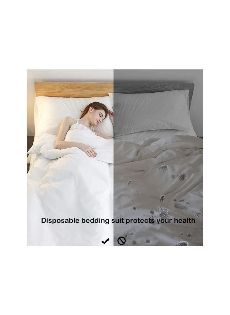 4-Pieces/Set Disposable Bed Sheets Best Combination Set for Travel