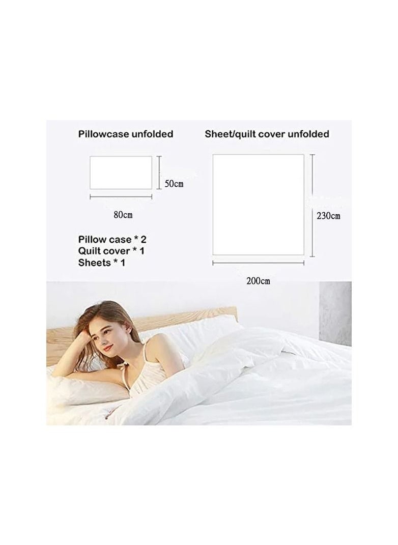 4-Pieces/Set Disposable Bed Sheets Best Combination Set for Travel