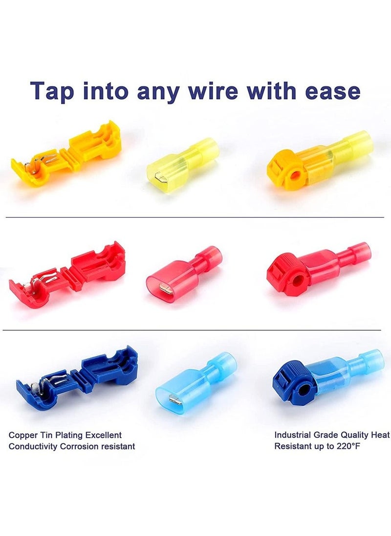 120 T-Tap Wire Connector Terminal Insulation Male Quick Disconnect Spade Terminal Classification Kit