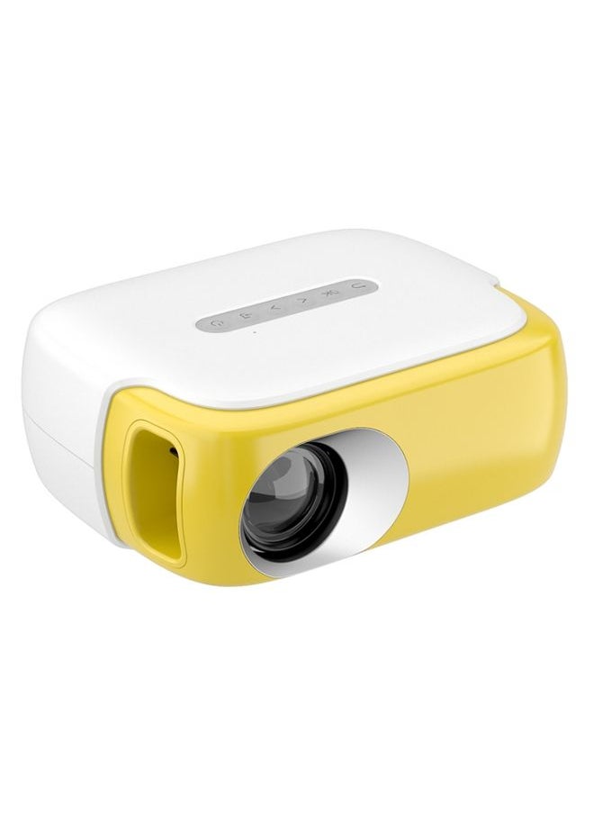 DR-860 1920x1080 1000 Lumens Portable Home Theater LED Projector, Plug Type:AU Plug(Yellow  White)