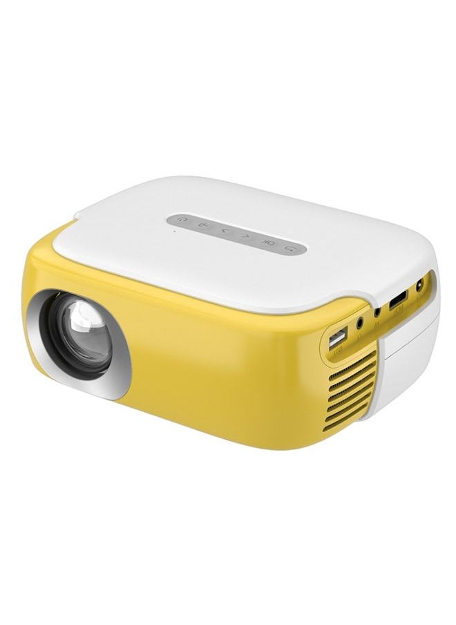 DR-860 1920x1080 1000 Lumens Portable Home Theater LED Projector, Plug Type:AU Plug(Yellow  White)