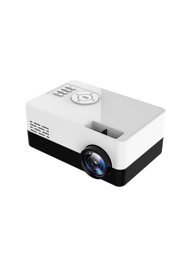 S261/J16 Home Mini HD 1080P Portable LED Projector, Support TF Card / AV / U Disk, Plug Specification:AU Plug(White Black)