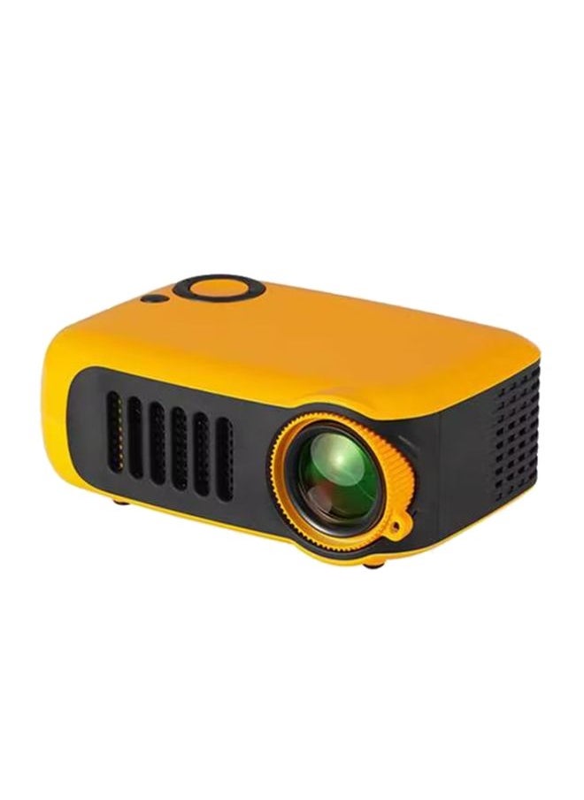 A2000 1080P Mini Portable Smart Projector Children Projector, AU Plug(Yellow)