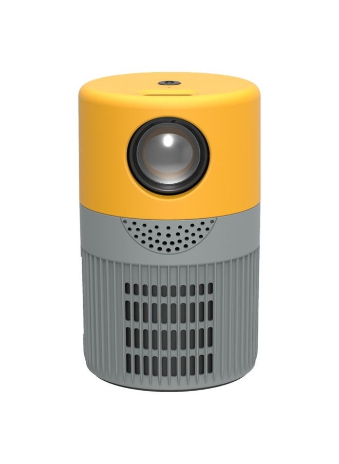 T400 100 inch Screen 3000 Lumens LED Mini Projector, Plug Type:AU Plug(Grey Yellow)