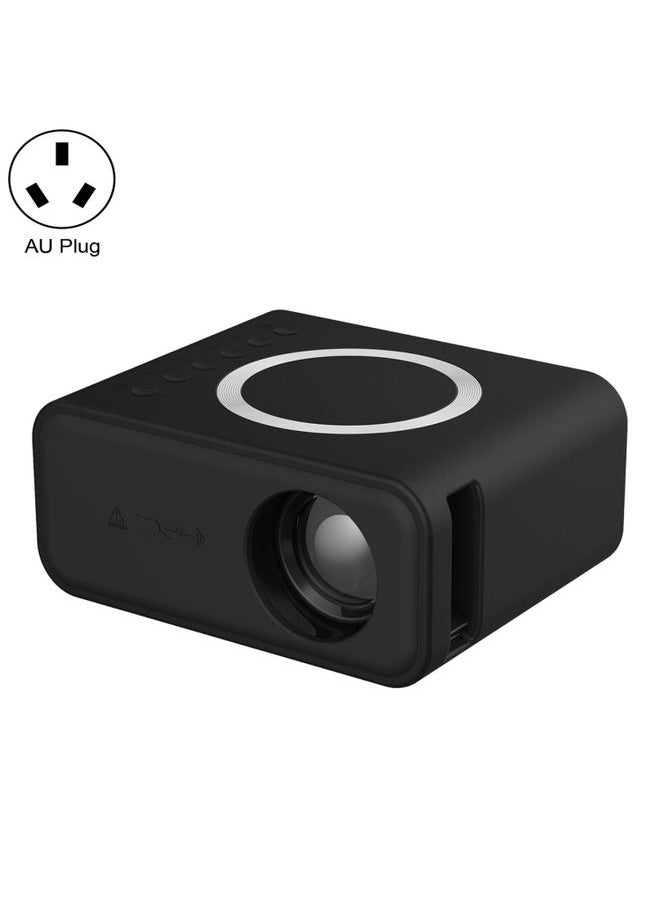 T300S 320x240 24ANSI Lumens Mini LCD Projector Supports Wired & Wireless Same Screen, Specification:AU Plug(Black)