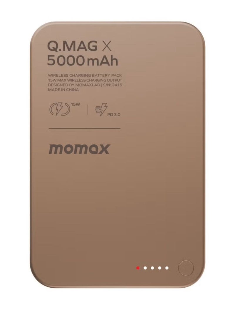 Q.MAG X 5000mAh Wireless Magnetic Power Bank – USB-C PD Fast Charging, Up to 15W Output