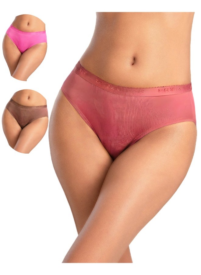 Brida Ladies Cotton Rich Full Coverage Non-Padded Bra & Solid Panties Combo - Seamless Wireless T-Shirt Bra with Double Layer Side Support Shaper - Celebra Mould & Bella