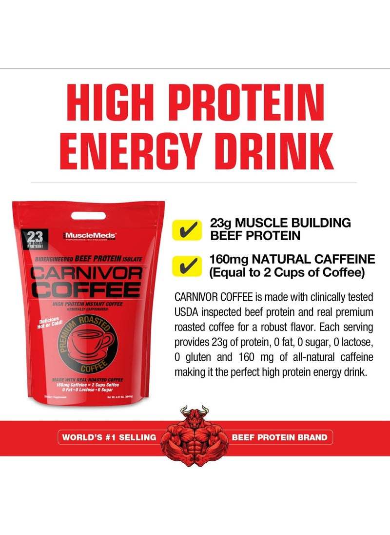 Musclemeds, Carnivor Coffee, High Protein Instant Coffee, 4.07 Lbs, 56 Servings