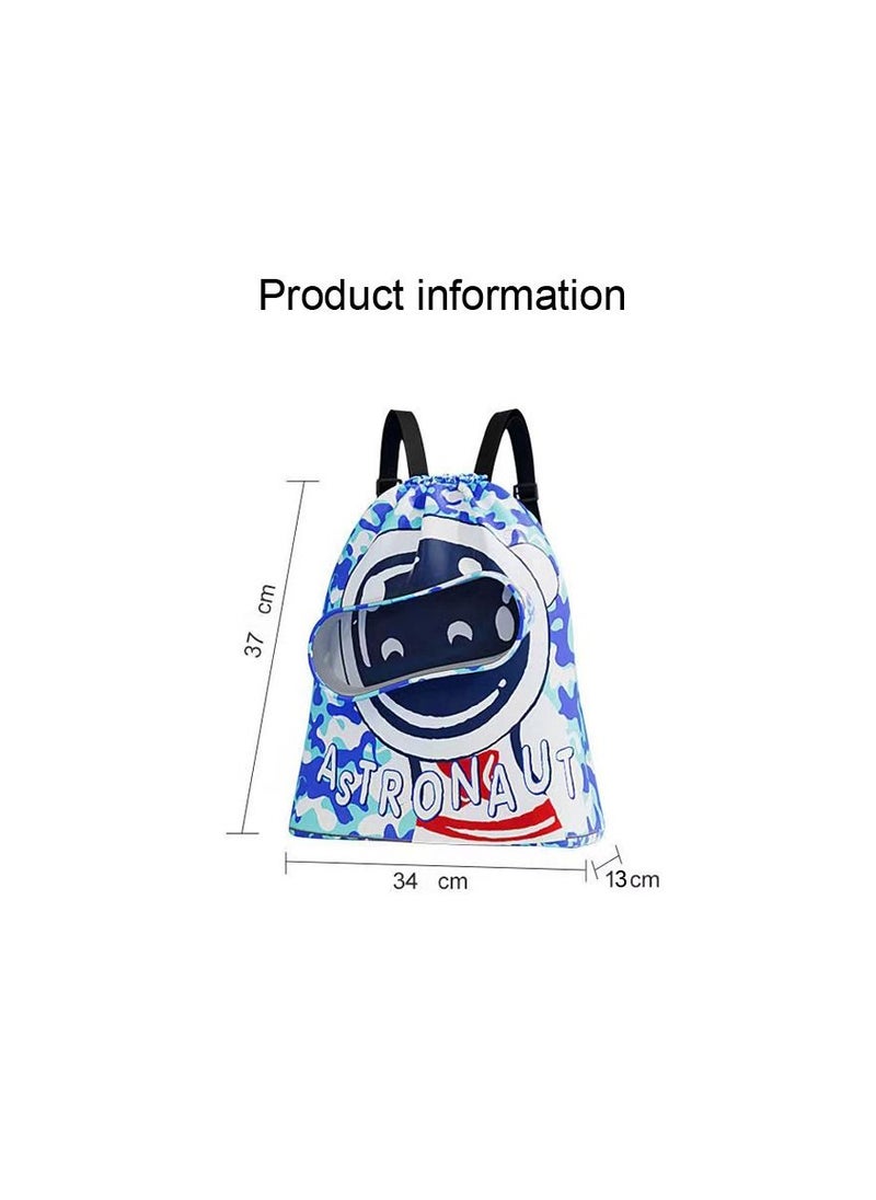 1-Piece Dry Wet Separation Fitness Bag,Waterproof Beach Swimming Bag Storage Backpack,Sports Equipment Swimming Bag,School Dry and Wet Separated Backpack with Storage Layer for Special Items and Glass