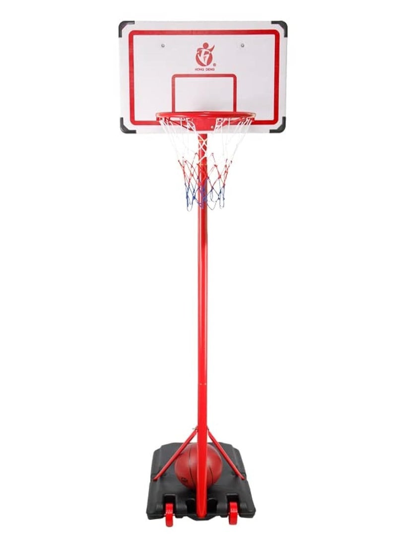 2 Pcs Basketball Hoop and Stand Set, Adjustable Height Indoor/Outdoor Fun Sport Activity Game for Children,Kids Basketball Stand With Wheels With Ball Children Adult Outdoor