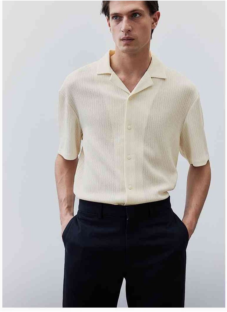 HM Autumn New Casual Loose Short Sleeved Shirt