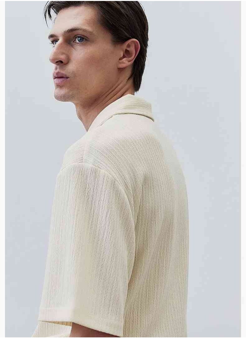 HM Autumn New Casual Loose Short Sleeved Shirt