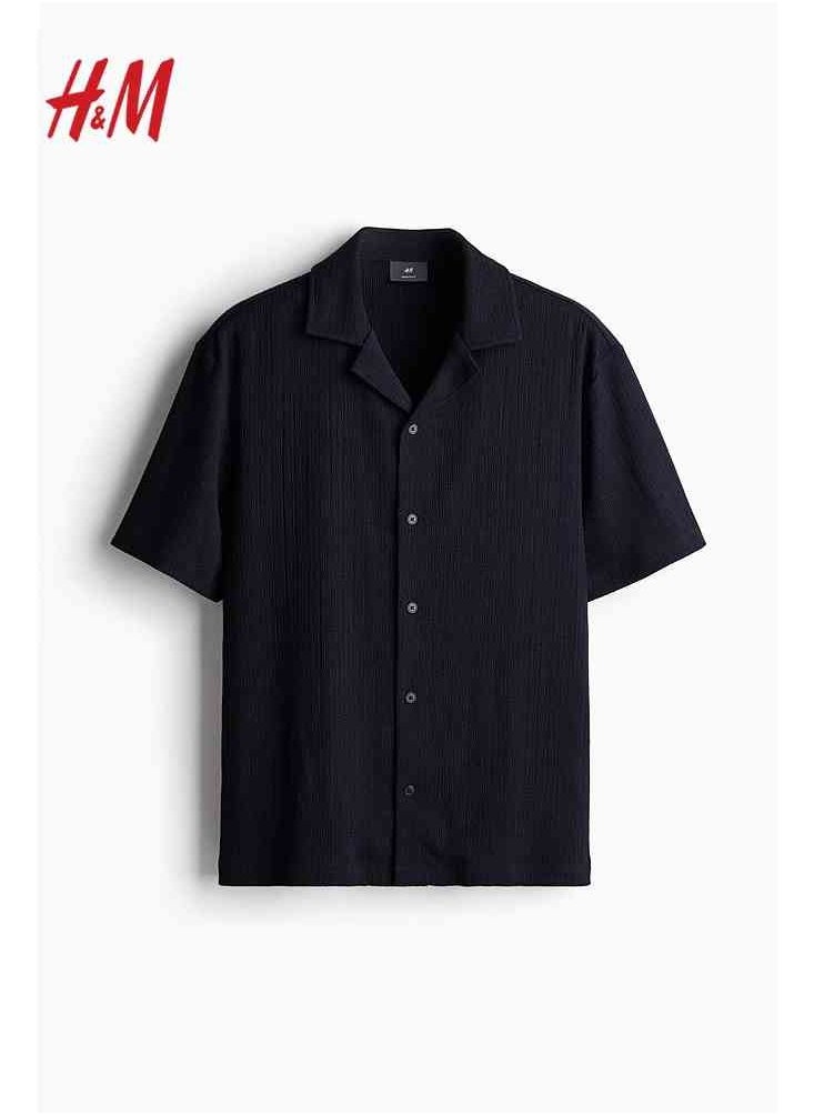 HM Autumn New Casual Loose Short Sleeved Shirt