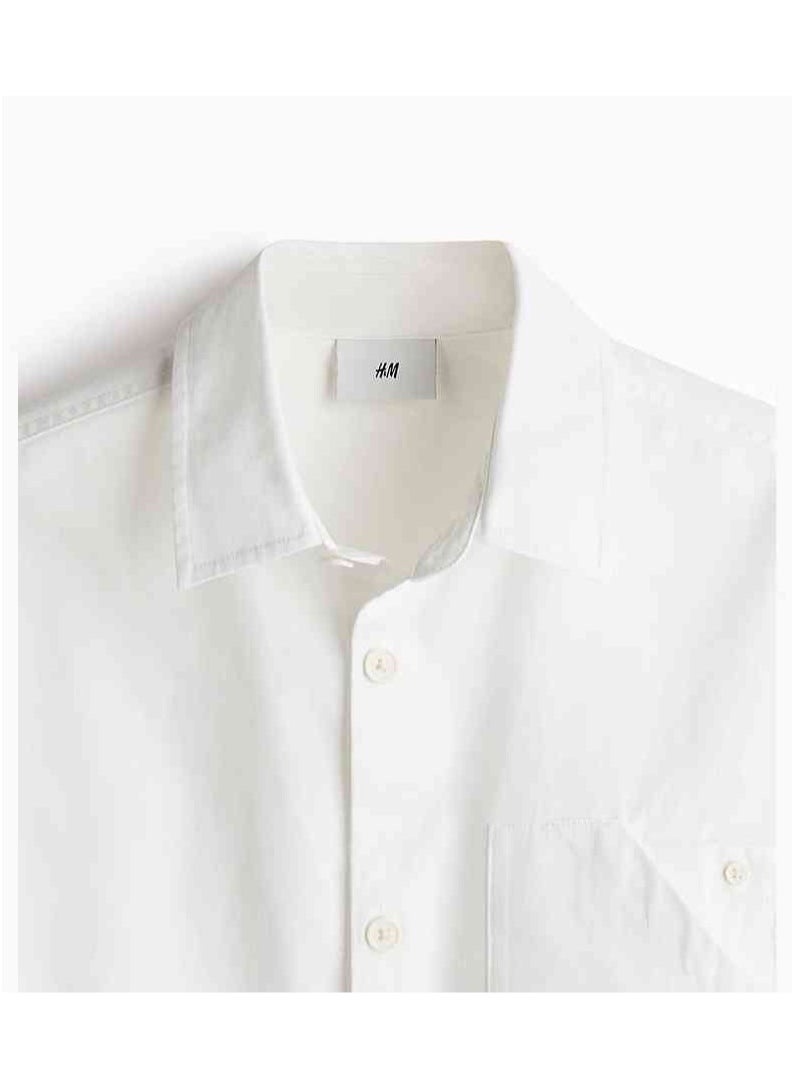 HM Autumn New Casual Loose Short Sleeved Shirt