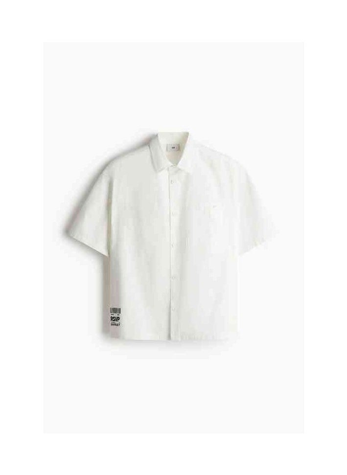 HM Autumn New Casual Loose Short Sleeved Shirt