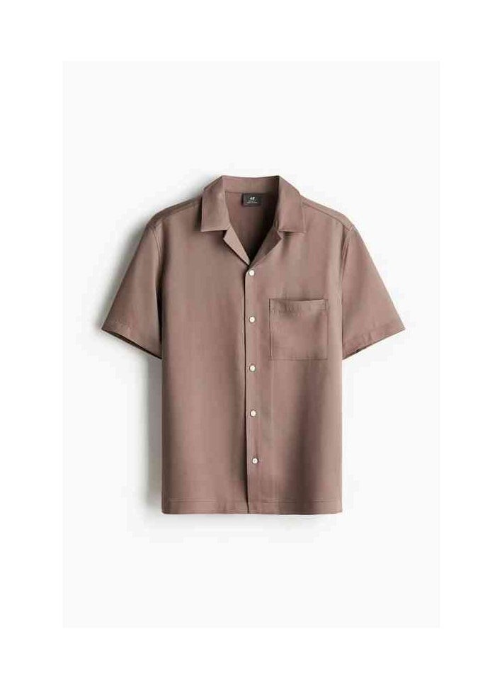HM Autumn New Casual Loose Short Sleeved Shirt
