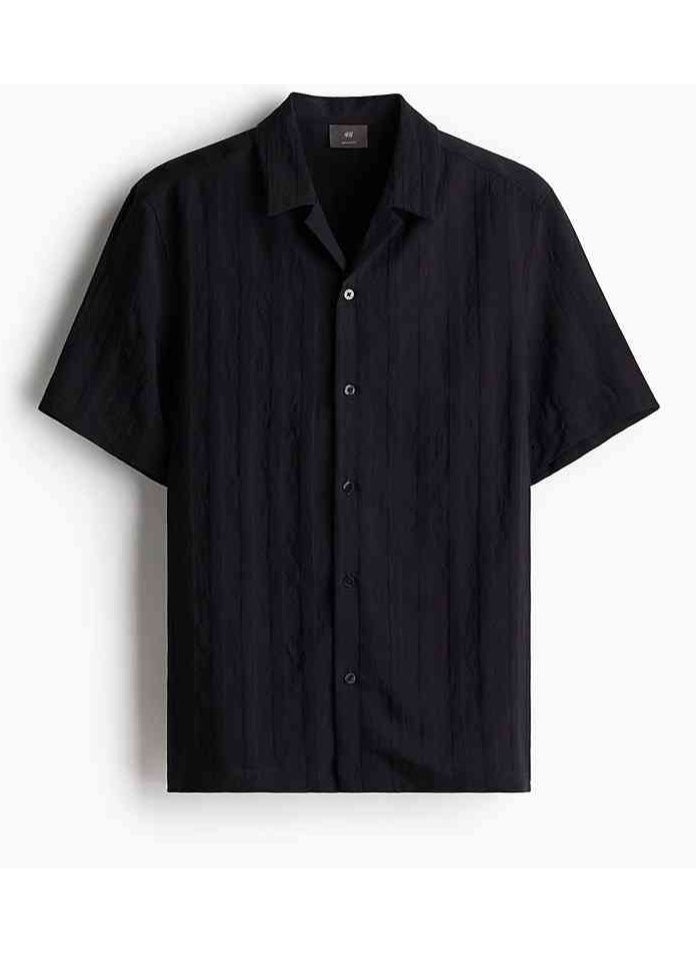 HM Autumn New Casual Loose Short Sleeved Shirt