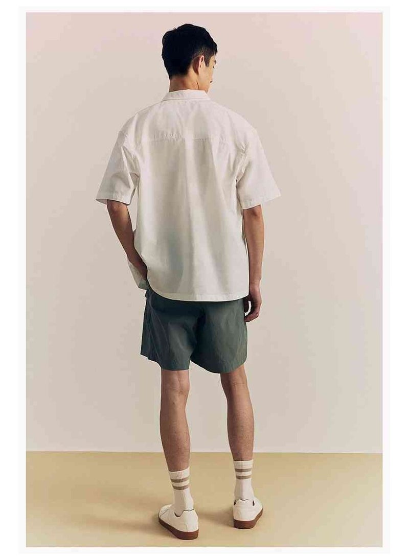 HM Autumn New Casual Loose Short Sleeved Shirt